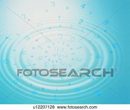 Stock Photo - Rippled water and numbers. Fotosearch