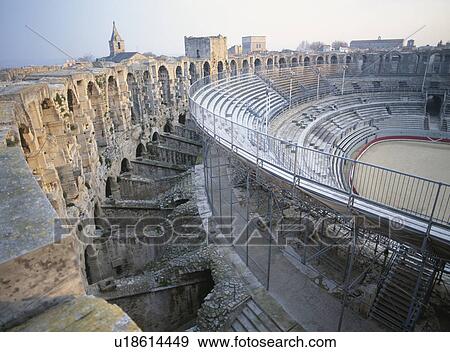 Roman coliseum, Provence, France View Large Photo Image Stock Photo - Roman coliseum, Provence, France. Fotosearch