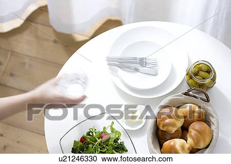 Salad and bread on table View Large Photo Image Stock Image - Salad and bread on table. Fotosearch