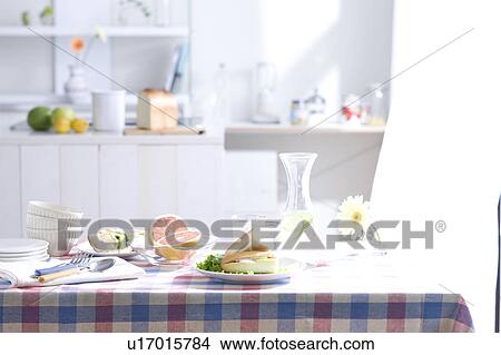 Picture - Sandwiches and fruit. Fotosearch