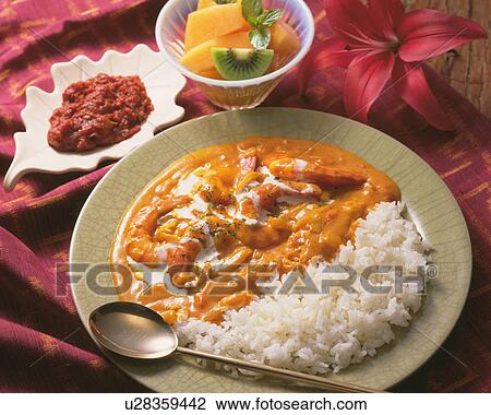 Stock Image - Seafood curry. Fotosearch