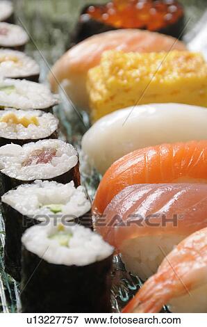 Selection of sushi View Large Photo Image Stock Photo - Selection of sushi. Fotosearch