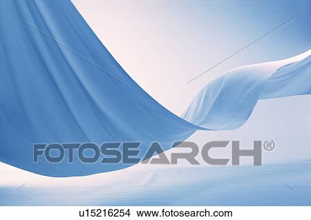 Picture - Sheet fluttering in the wind. Fotosearch