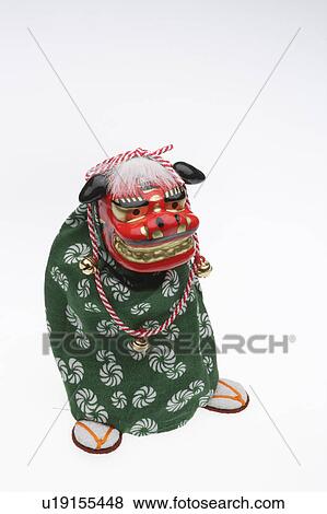 Stock Photo - Shimaimai (Lion dance) doll. Fotosearch