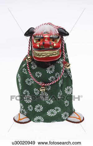 Stock Photo - Shimaimai (Lion dance) doll. Fotosearch