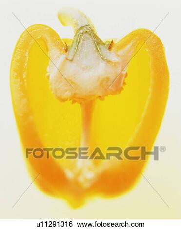 Stock Photograph - Sliced Yellow Bell Pepper. Fotosearch