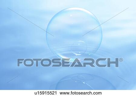 Soap bubbles on water surface, blue background View Large Photo Image Stock Image - Soap bubbles on water surface, blue background. Fotosearch