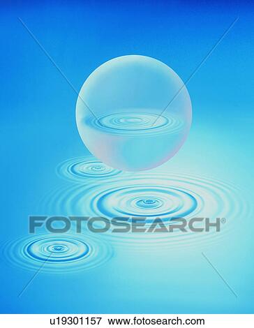 Sphere floating over ripples View Large Photo Image Stock Photo - Sphere floating over ripples. Fotosearch
