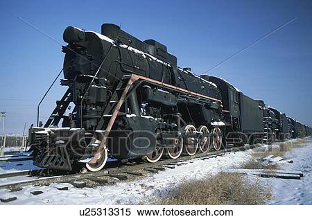 Stock Photography - Steam train, Ulan-Ude, Russia. Fotosearch