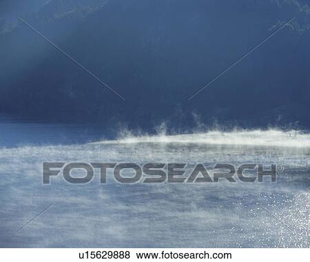 Stock Photo - Steamy lake, Tochigi Prefecture, Japan. Fotosearch