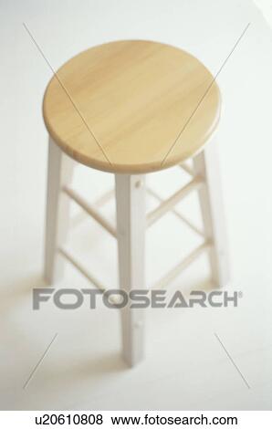 Stock Photo - Stool on white floor. Fotosearch