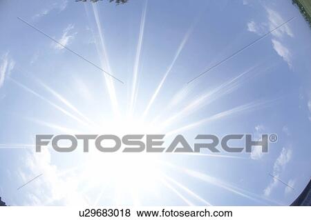 Sunbeam in sky View Large Photo Image Stock Photo - Sunbeam in sky. Fotosearch