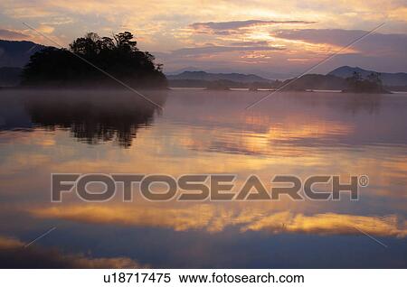 Sunrise over Hinohara lake, Kitashiobara-son, Fukushima Prefecture, Japan View Large Photo Image Stock Photography - Sunrise over Hinohara lake, Kitashiobara-son, Fukushima Prefecture, Japan. Fotosearch