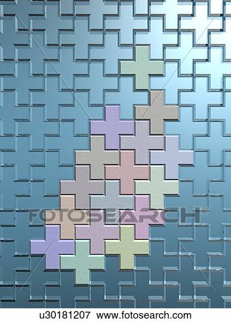 Tessellating cross shapes View Large Photo Image Stock Photo - Tessellating cross shapes. Fotosearch