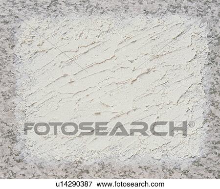 Stock Photo - Textured paint with stone frame. Fotosearch