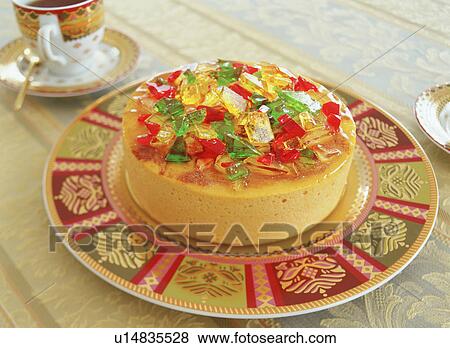 The mousse cake of candy decoration View Large Photo Image Stock Photo - The mousse cake of candy decoration. Fotosearch