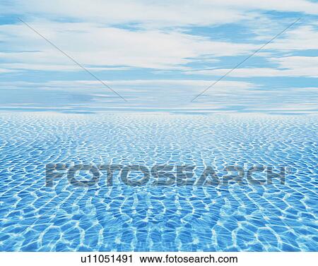The sky and the water surface View Large Photo Image Stock Image - The sky and the water surface. Fotosearch