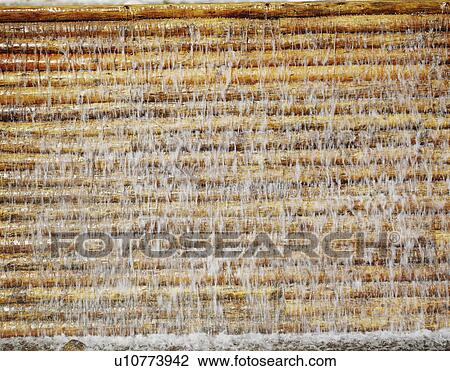 Stock Image - Timber barrier to prevent landslides, Nikko, Tochigi Prefecture, Japan. Fotosearch