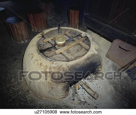 Stock Photo - Traditional Japanese hearth. Fotosearch