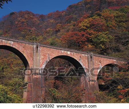 Stock Image - Usui bridge, Annaka, Gumma Prefecture, Japan. Fotosearch