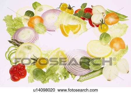 Stock Image - Vegetables and fruits. Fotosearch