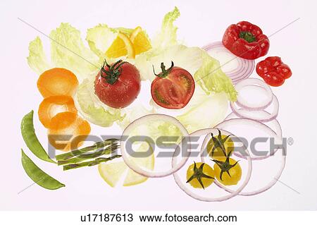 Stock Image - Vegetables and fruits. Fotosearch