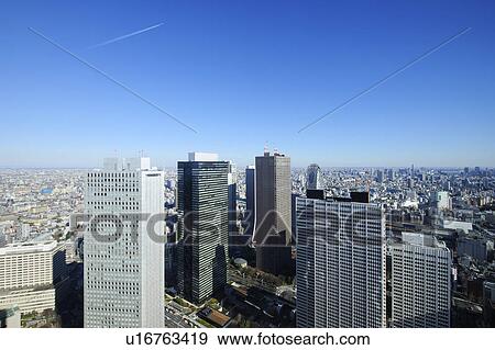 View of East Tokyo from the Tokyo Metropolitan Government Offices observation room, Shinjuku-ku, Tokyo, Japan View Large Photo Image Stock Photo - View of East Tokyo from the Tokyo Metropolitan Government Offices observation room, Shinjuku-ku, Tokyo, Japan. Fotosearch