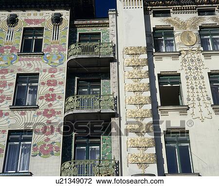 Stock Image - Wagner's apartments, Vienna, Austria. Fotosearch