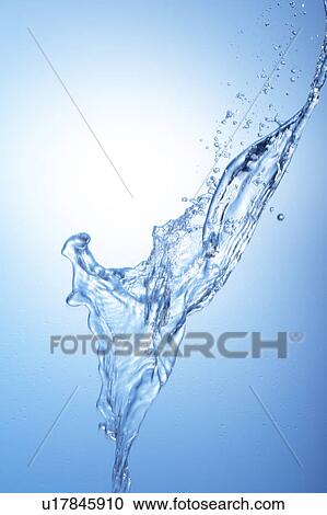 Water splashing, close up, blue background View Large Photo Image Stock Image - Water splashing, close up, blue background. Fotosearch