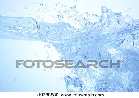 Water splashing, close up, blue background View Large Photo Image Stock Image - Water splashing, close up, blue background. Fotosearch