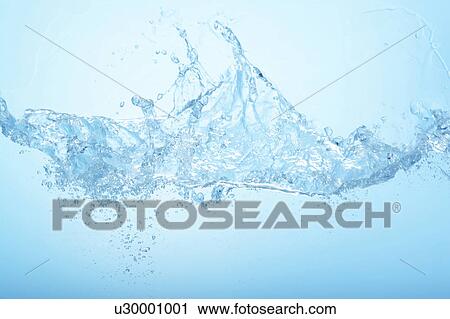 Water splashing, close up, blue background View Large Photo Image Stock Image - Water splashing, close up, blue background. Fotosearch