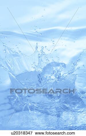 Water splashing, close up, blue background View Large Photo Image Stock Photo - Water splashing, close up, blue background. Fotosearch