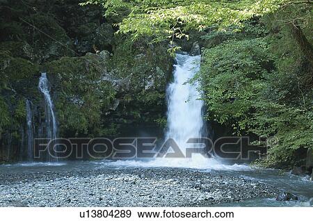 Waterfall, Fujinomiya, Shizuoka Prefecture, Japan View Large Photo Image Stock Photo - Waterfall, Fujinomiya, Shizuoka Prefecture, Japan. Fotosearch