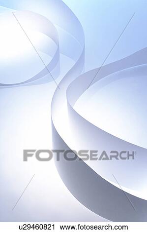 Stock Image - White paper in a curve. Fotosearch