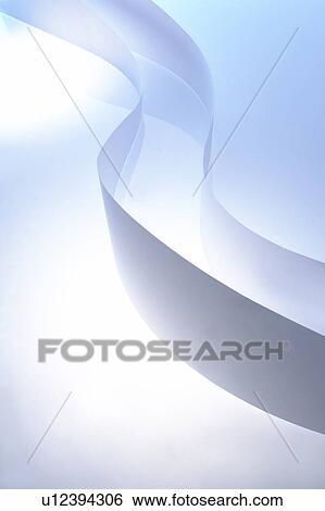 Stock Photograph - White paper in a curve. Fotosearch