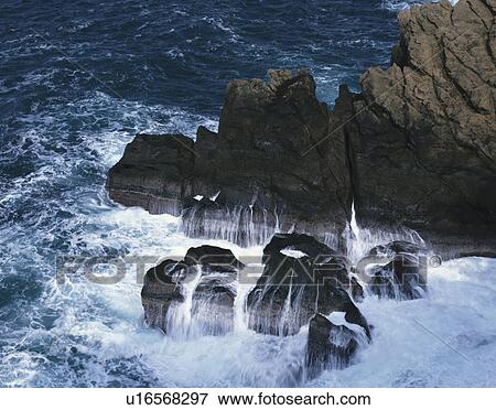 Stock Photo - Yase Cliff, Noto Kongo, Ishikawa Prefecture, Japan. Fotosearch