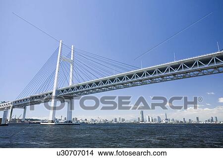 Yokohama Bay Bridge, Yokohama, Kanagawa Prefecture, Japan View Large Photo Image Picture - Yokohama Bay Bridge, Yokohama, Kanagawa Prefecture, Japan. Fotosearch