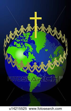 Paper men circling around the globe View Large Photo Image Stock Photography - Paper men circling around the globe. Fotosearch