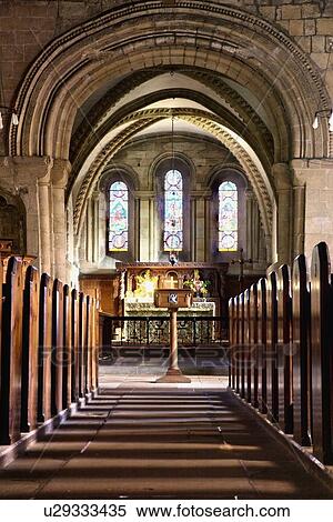 Stock Photography - Sanctuary of a church, Northumberland, England. Fotosearch