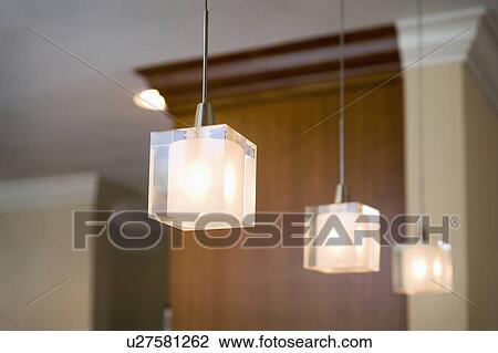 Cube pendant lights View Large Photo Image Stock Image - Cube pendant lights. Fotosearch