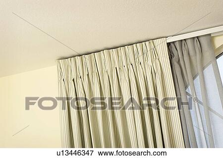 Detail striped drapes View Large Photo Image Stock Photo - Detail striped drapes. Fotosearch