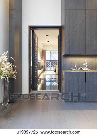 Door and hallway in modern home View Large Photo Image Stock Photography - Door and hallway in modern home. Fotosearch