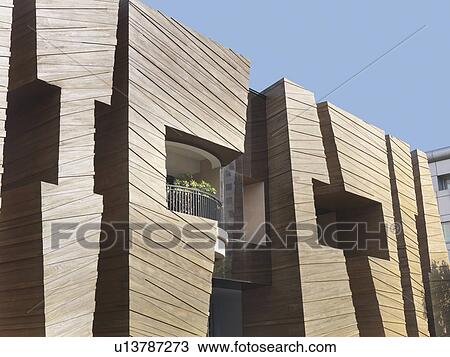 Exterior and balcony modern apartment building View Large Photo Image Stock Image - Exterior and balcony modern apartment building. Fotosearch