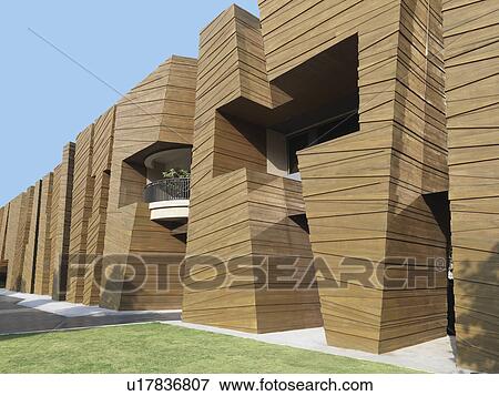 Exterior modern apartment building View Large Photo Image Stock Photo - Exterior modern apartment building. Fotosearch