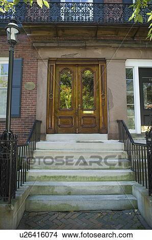 Front entrance to apartment building View Large Photo Image Picture - Front entrance to apartment building. Fotosearch