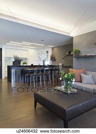 Stock Image - Hardwood floor in modern interior. Fotosearch