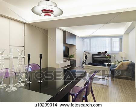 Interior modern apartment with hardwood floors View Large Photo Image Picture - Interior modern apartment with hardwood floors. Fotosearch