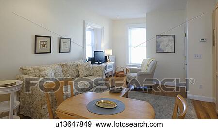 Interior of traditional studio apartment View Large Photo Image Stock Photo - Interior of traditional studio apartment. Fotosearch