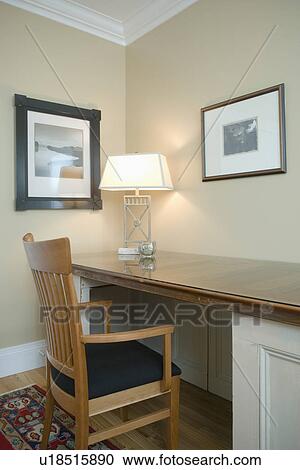 Large desk in home office View Large Photo Image Stock Image - Large desk in home office. Fotosearch