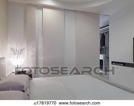 Light pink and white modern bedroom View Large Photo Image Stock Image - Light pink and white modern bedroom. Fotosearch